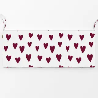 Bankauflage burgundy Herzen