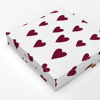 Bodenkissen burgundy Herzen