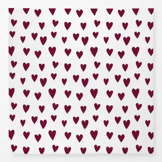 Tischdecke burgundy Herzen