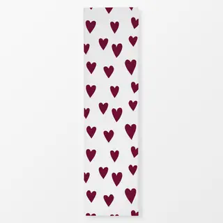 Tischläufer burgundy Herzen