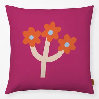 Kissen Wildblume Orange-Beige