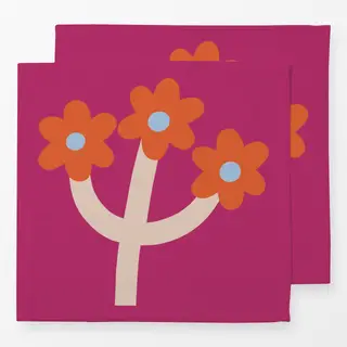 Servietten Wildblume Orange-Beige