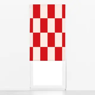 Raffrollo Home sweet Home Pattern Red