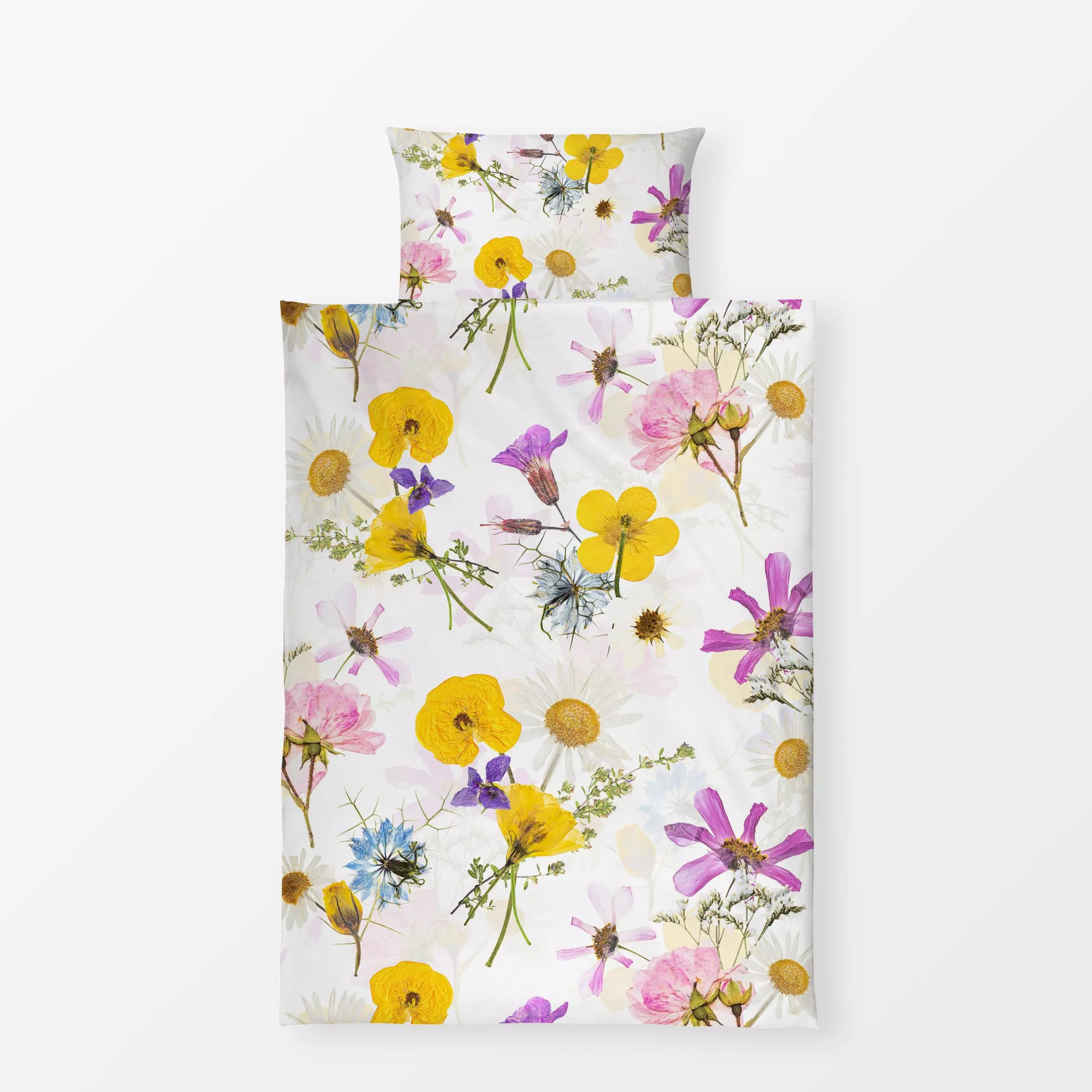 Bettwäsche Wildblumen Mittsommer - Blumen & Florales, Sommer - von „Uta Naumann"; boho, Muster, Natur, Trockenblumen, skandi...