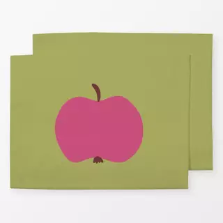 Tischset Apfel auf grün