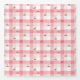 Tischdecke Vintage Cherry Gingham IV