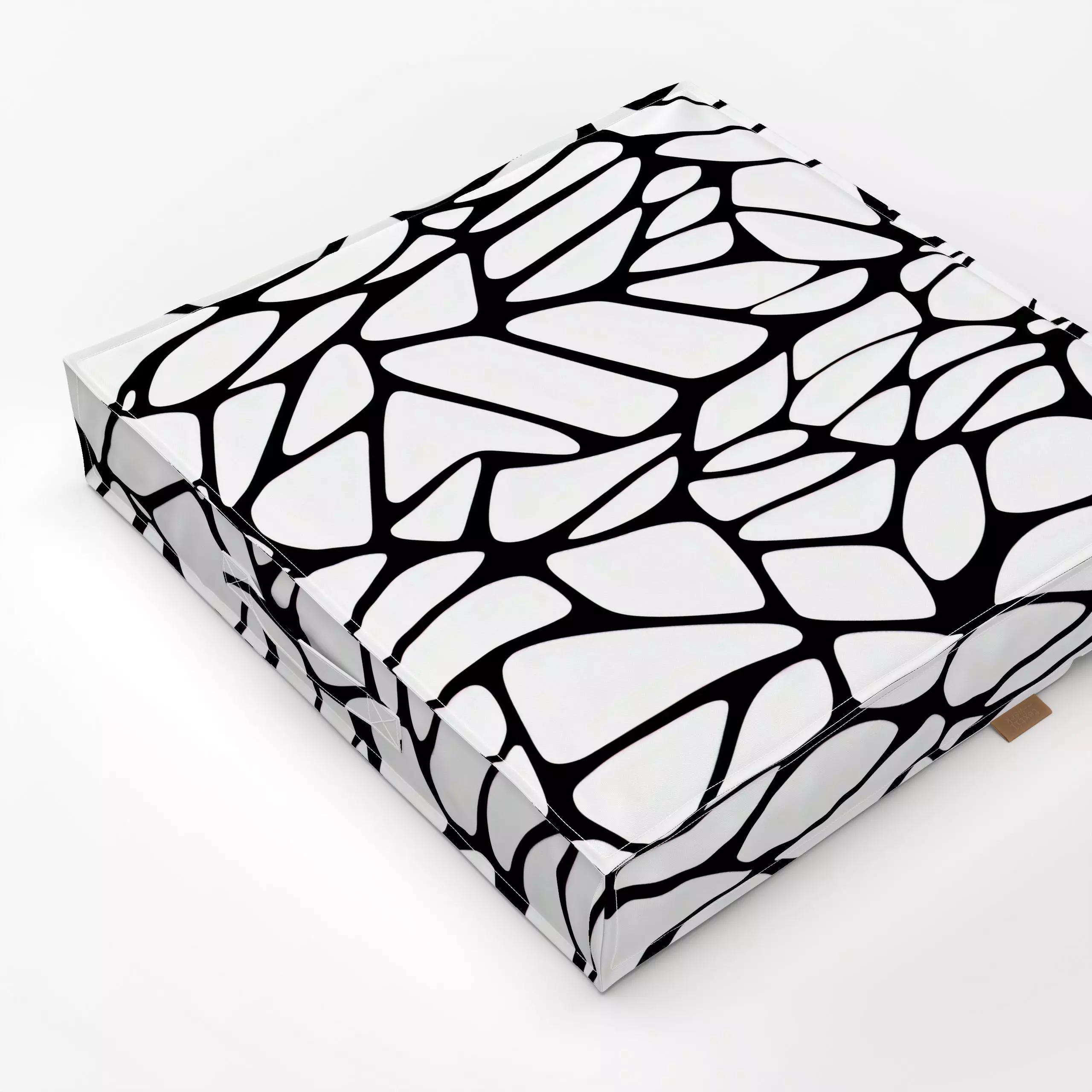 Bodenkissen Dragonfly Filigree - Symbole & Muster - von „Andrea Haase"; Minimalismus, organisch, blackandwhite, Schwarzweiss...