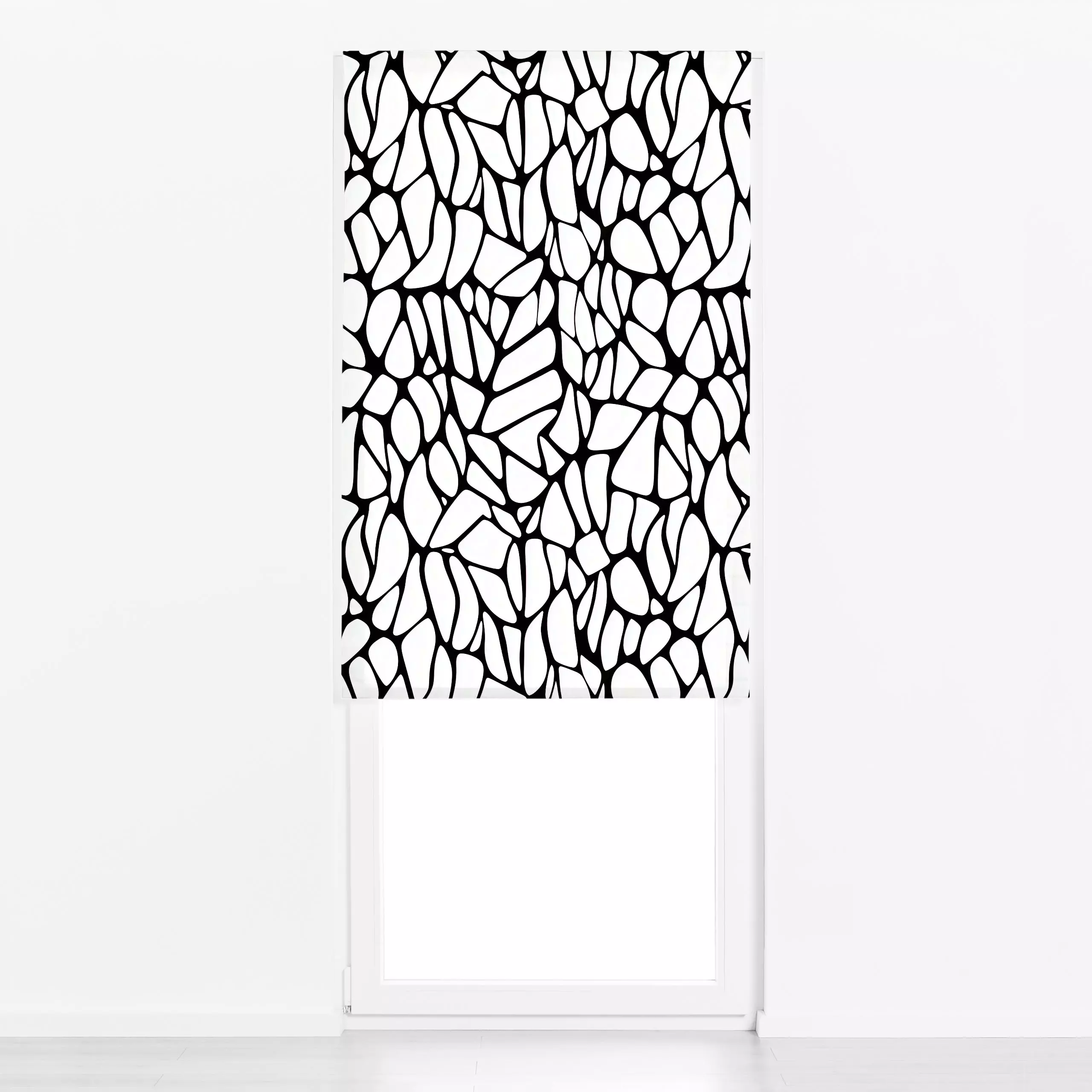 Raffrollo Dragonfly Filigree - Symbole & Muster - von „Andrea Haase"; Minimalismus, organisch, blackandwhite, Schwarzweiss, ...