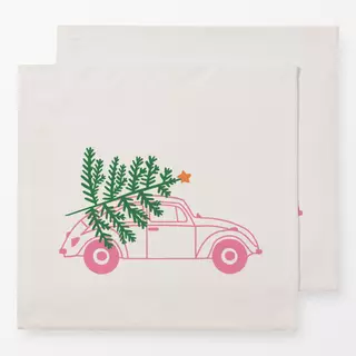 Servietten Tree Car pink