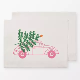 Tischset Tree Car pink