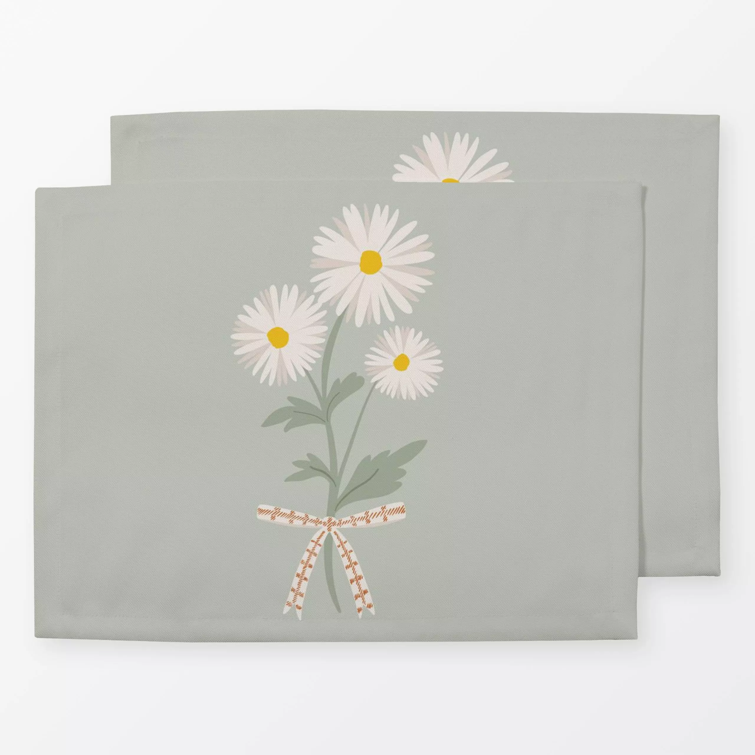 Tischset Gänseblümchenstrauss - Blumen & Florales, Sommer, Pflanzen & Botanik - von „DEINKI"; Wildblumen, Kamille, Wiesenblu...