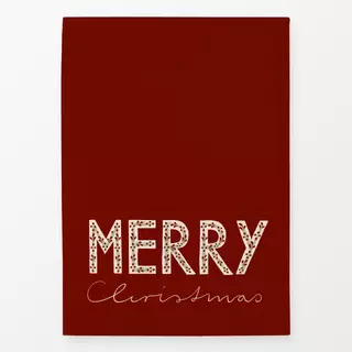 Geschirrtücher Merry Christmas Rot Beige
