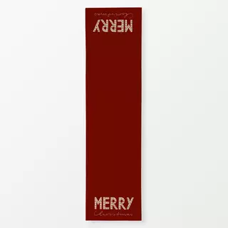 Tischläufer Merry Christmas Rot Beige