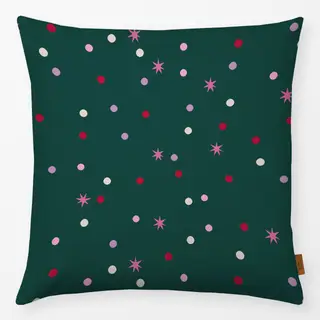 Kissen Punkte Sterne grün
