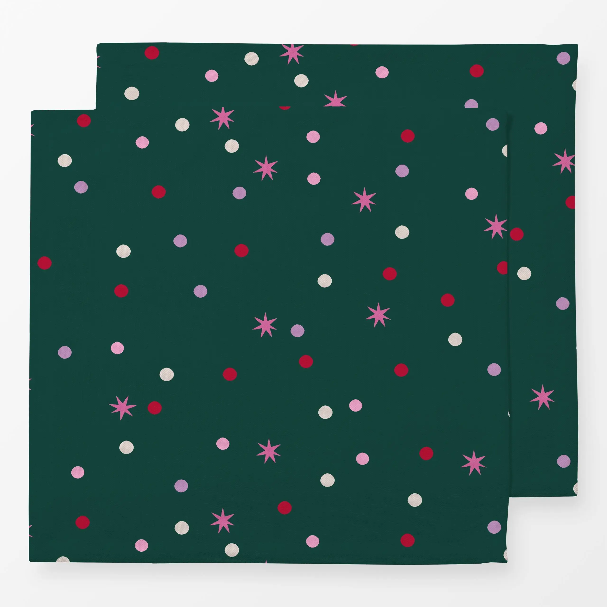 Servietten Punkte Sterne grün - Weihnachten, Winter, Symbole & Muster - von „Studio Kesse"