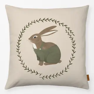Kissen Hase Kranz Ostern