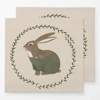 Servietten Hase Kranz Ostern