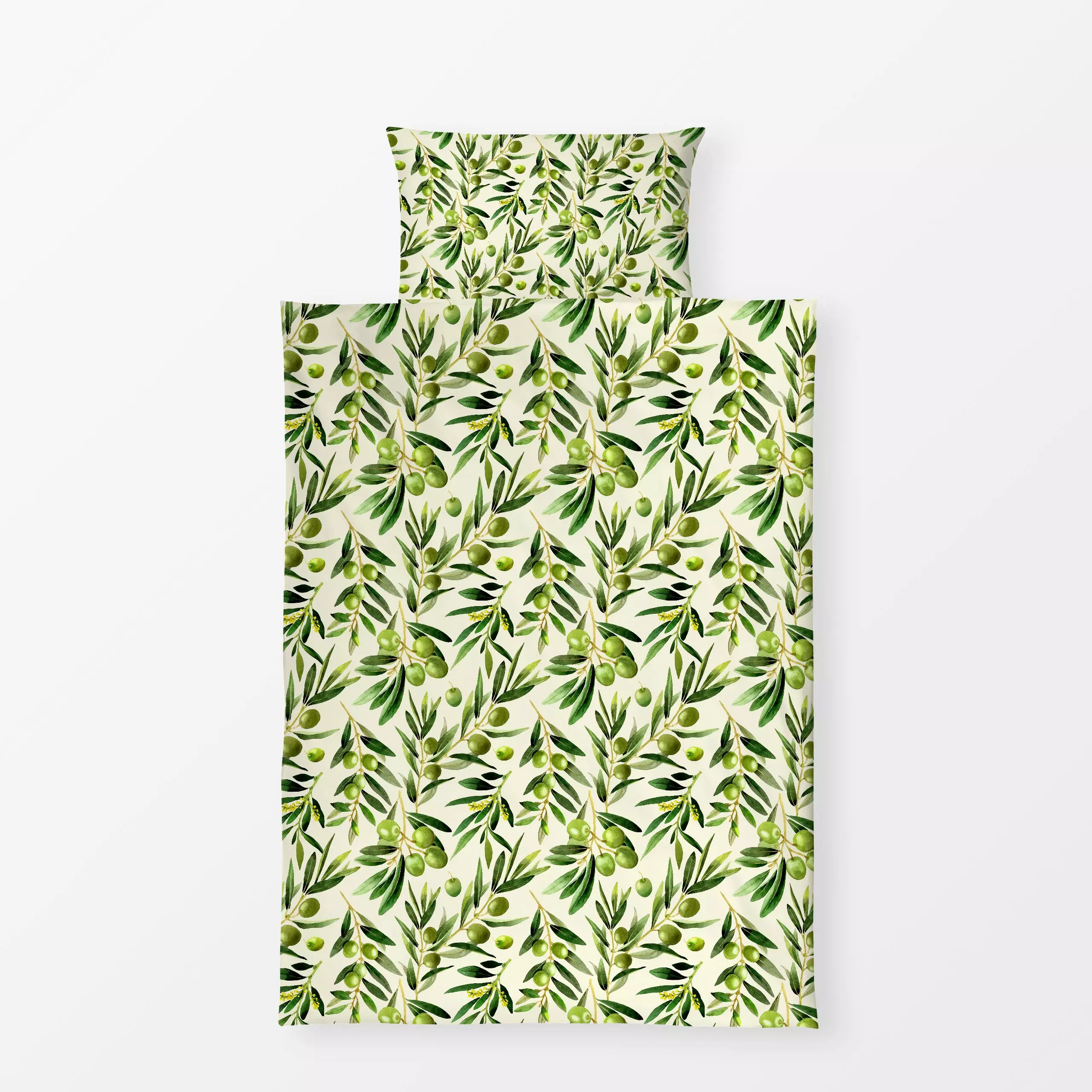 Bettwäsche Oliven Heißer Sommer - Gemüse - von „Uta Naumann"; boho, Blatt, Blätter, Zweige, Olive / Olivenbaum, Oliven, Somm...