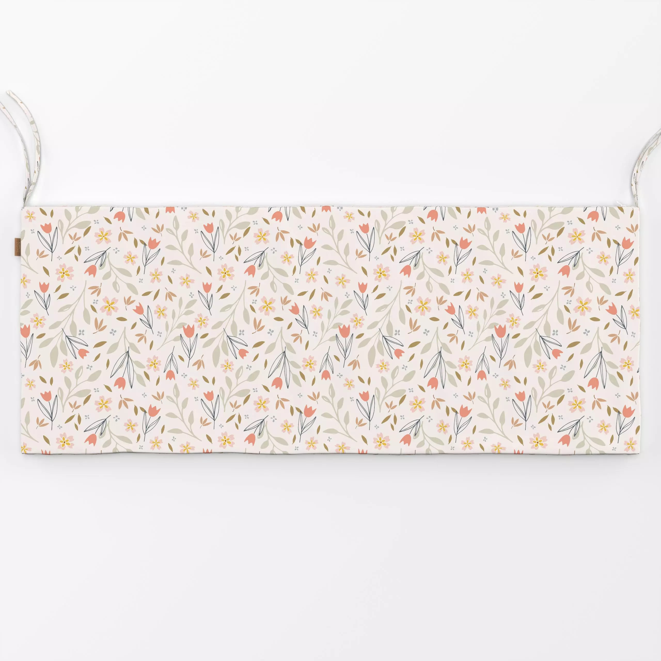 Bankauflage Aurora Grün Rosa - Blumen & Florales, Symbole & Muster - von „Kathrin Woo"; Muster, kleingemustert, Blumen, Tulp...