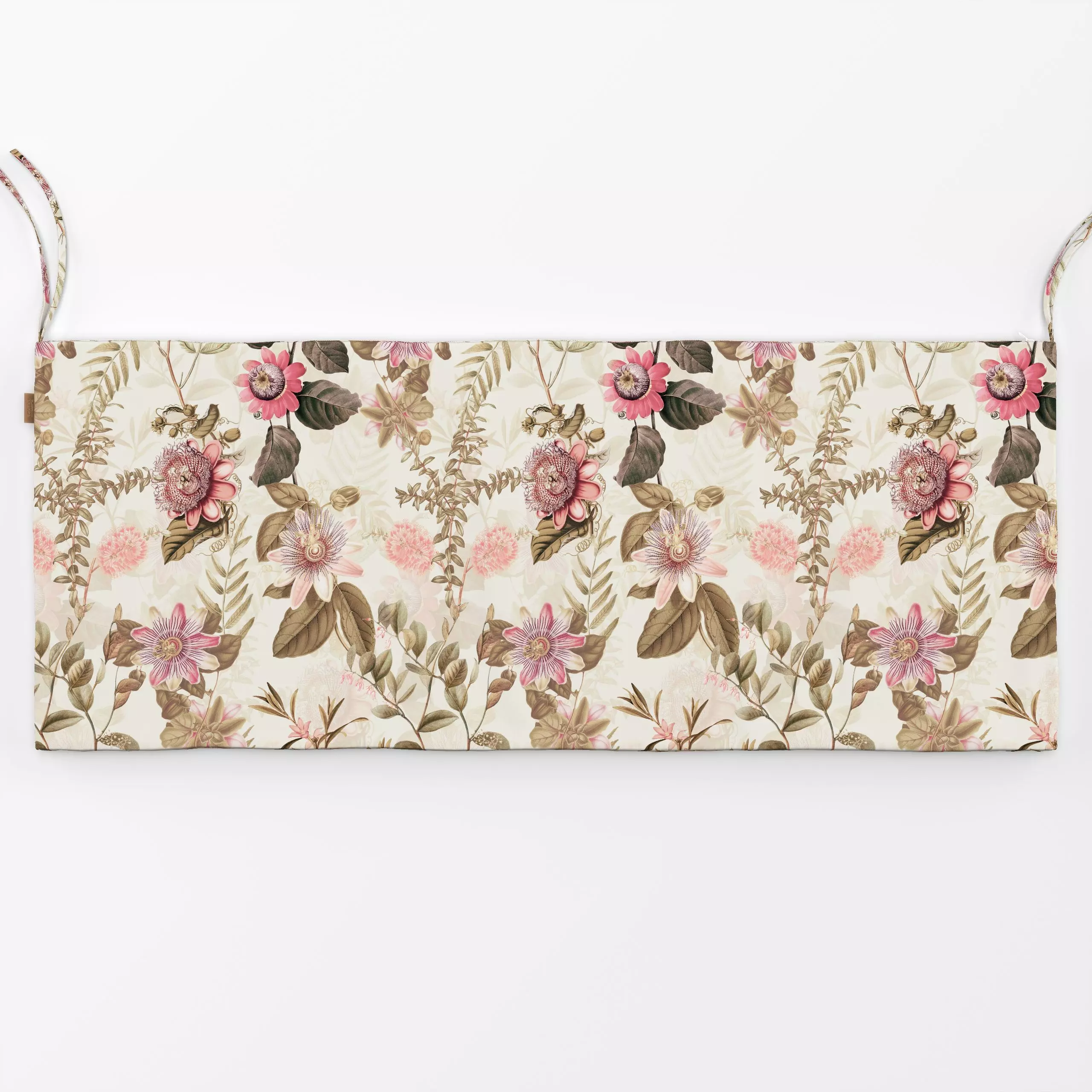 Bankauflage Rankende Vintage Passiflora - Blumen & Florales, Retro & Vintage - von „Uta Naumann"; boho, Muster, Natur, Blume...