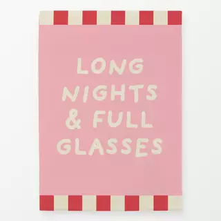 Geschirrtücher Long Nights Full Glasses Pink