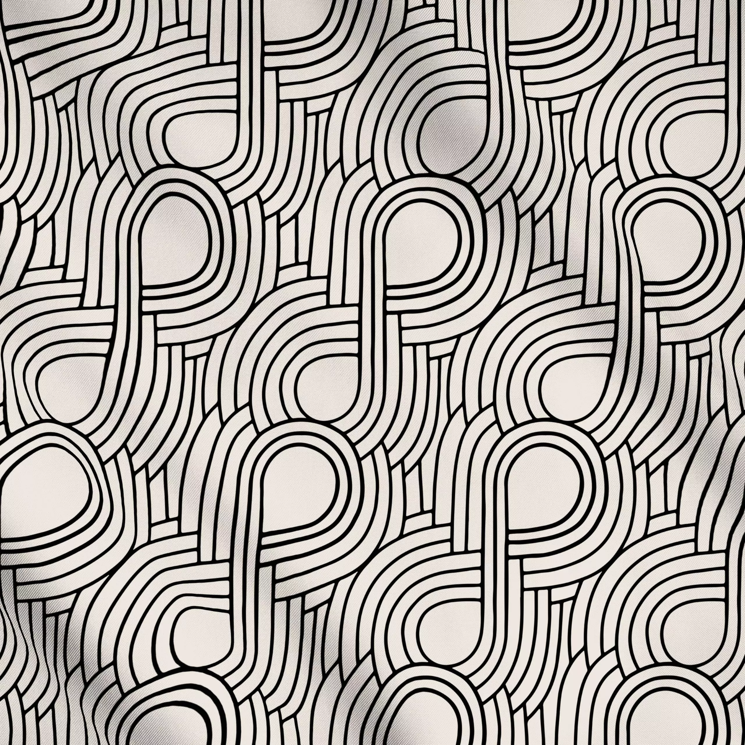 Meterware Abstrakte Formen - Symbole & Muster, Retro & Vintage - von „Uta Naumann"; boho, Linien, abstrakt, Retro, Striche, ...