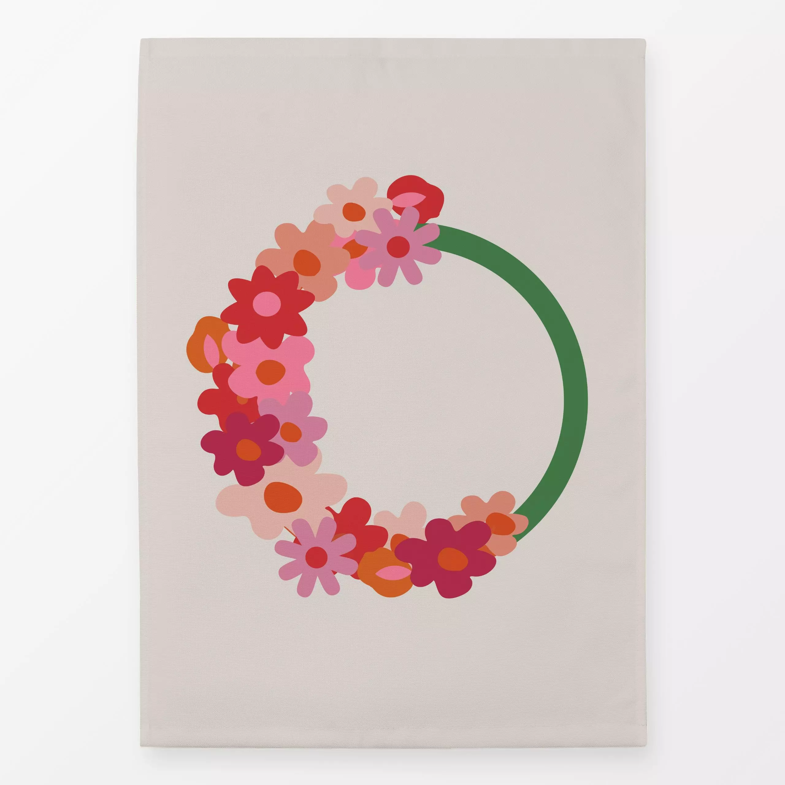 Geschirrtücher Blumenkranz Frühlingsblumen - Blumen & Florales, Frühling, Ostern - von „Alisa Knöß"; skandinavisch, Sommerbl...