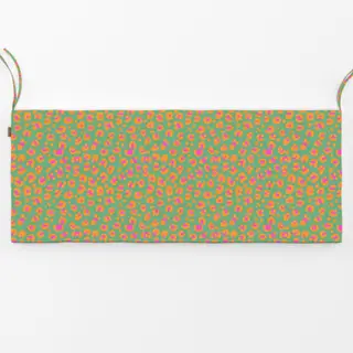 Bankauflage Leomuster guen orange pink