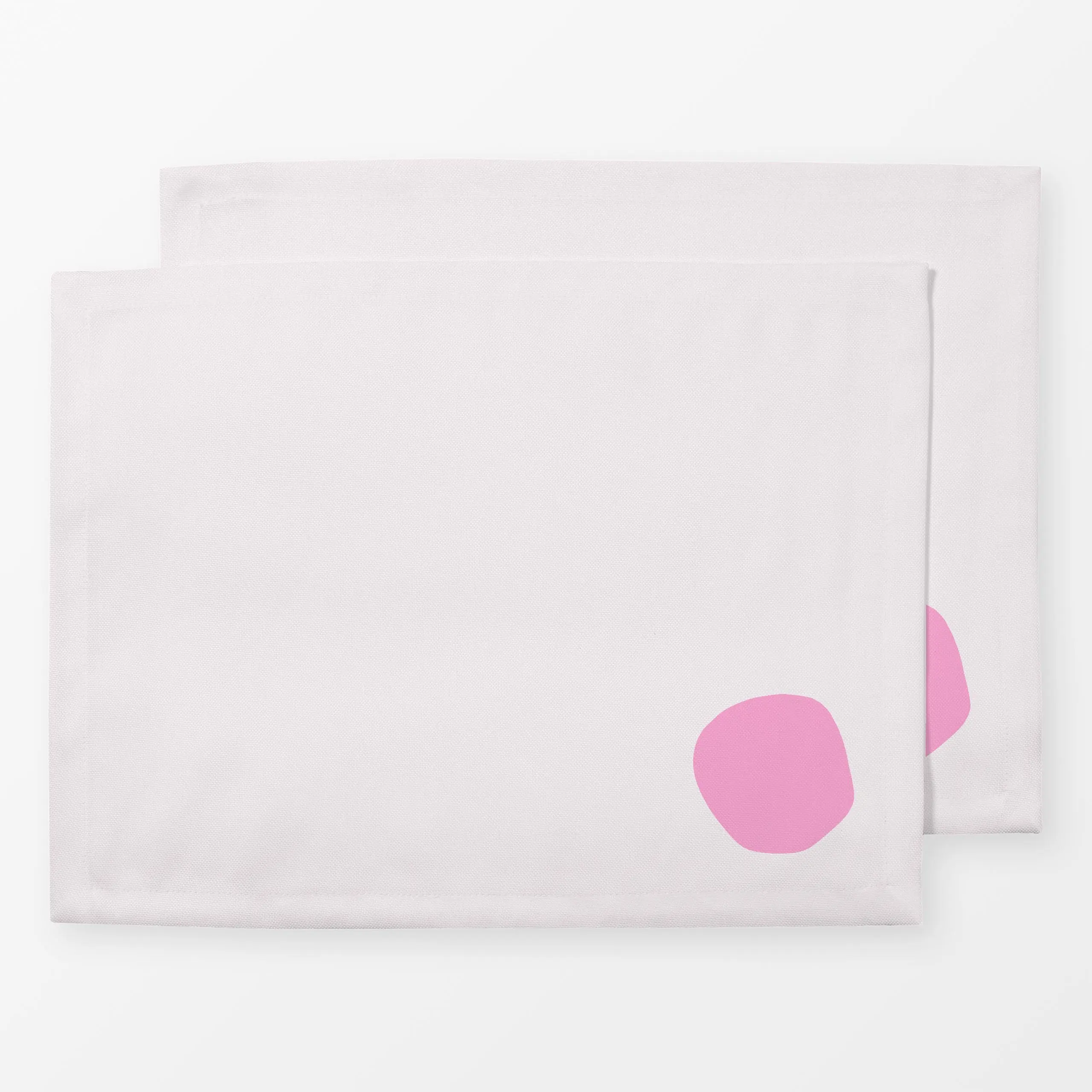 Tischset organischer Kreis Pink - Symbole & Muster - von „Sophie Augustin Illustration"; rosa, Orange, Kreise, pink, punkt, ...