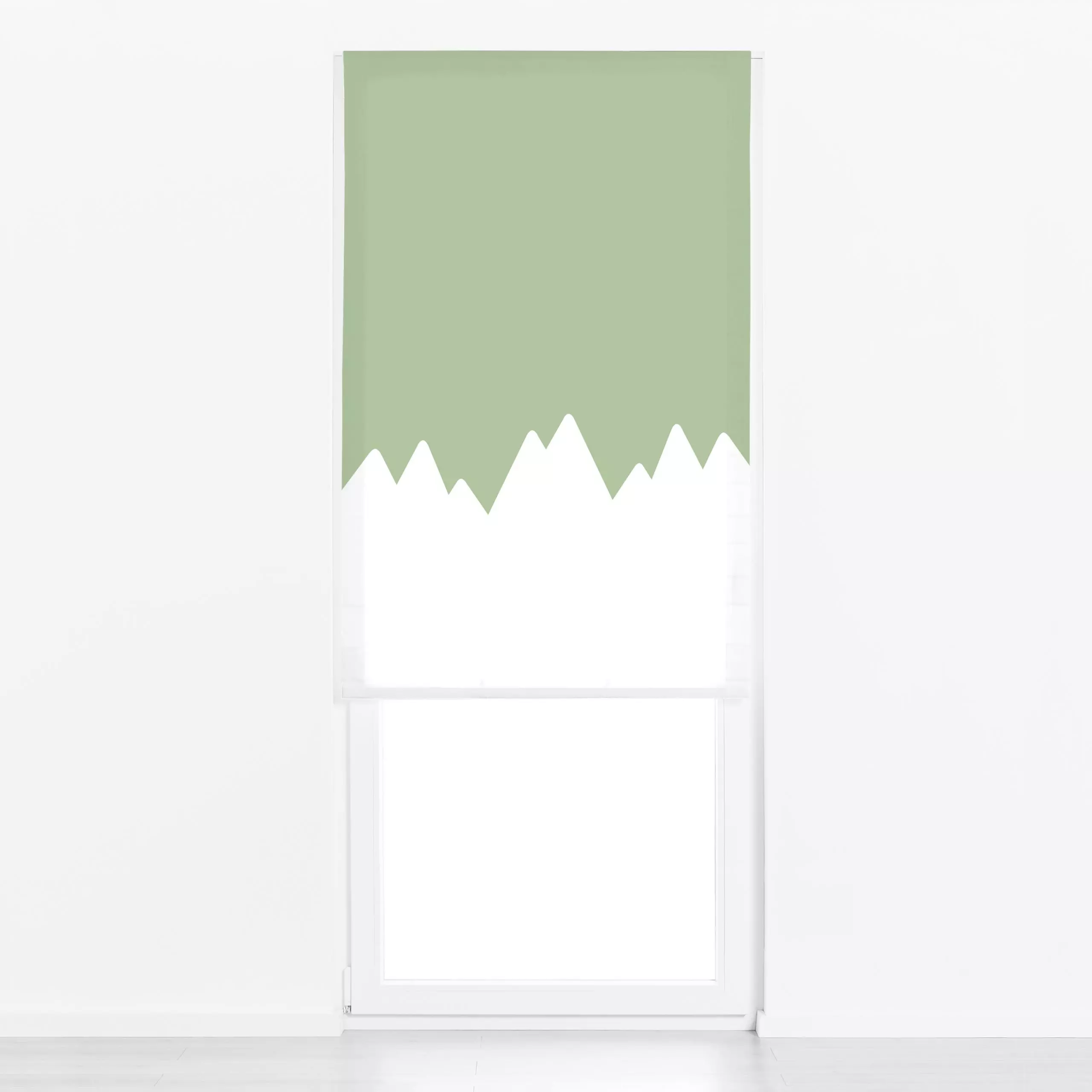 Raffrollo Snowy Mountains - Kinderzimmer & Motive für Kinder, Natur & Landschaft, Winter - von „Andrea Liesert"; Natur, Kind...