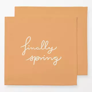 Servietten Frühling Spruch gelb beige