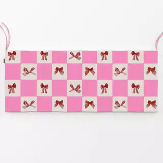 Bankauflage Checks Schleifen Pink