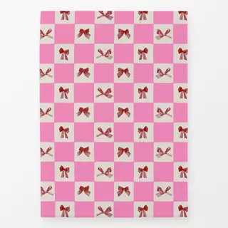 Geschirrtücher Checks Schleifen Pink