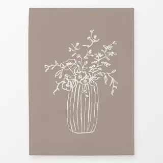 Geschirrtücher Blumenvase - Beige Kollektion