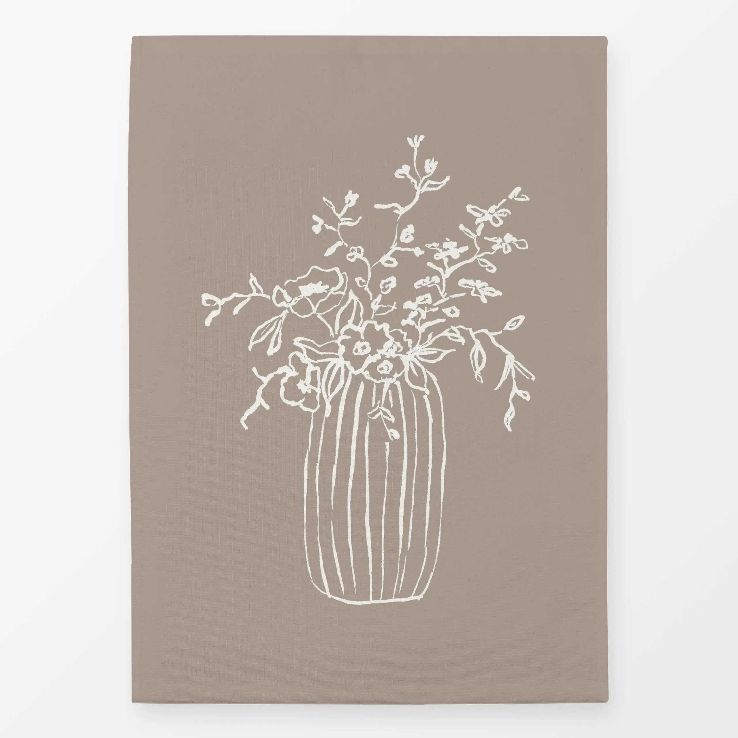 Geschirrtücher Blumenvase - Beige Kollektion - Blumen & Florales, Frühling - von „Kathrin Löffler"; schlicht, soft, dezent, ...