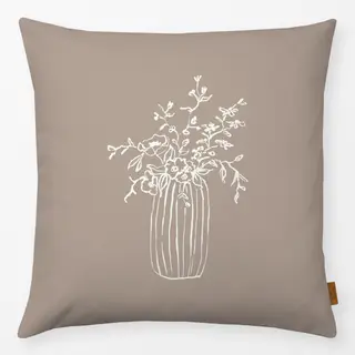 Kissen Blumenvase - Beige Kollektion