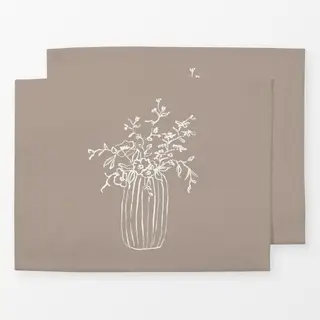 Tischset Blumenvase - Beige Kollektion
