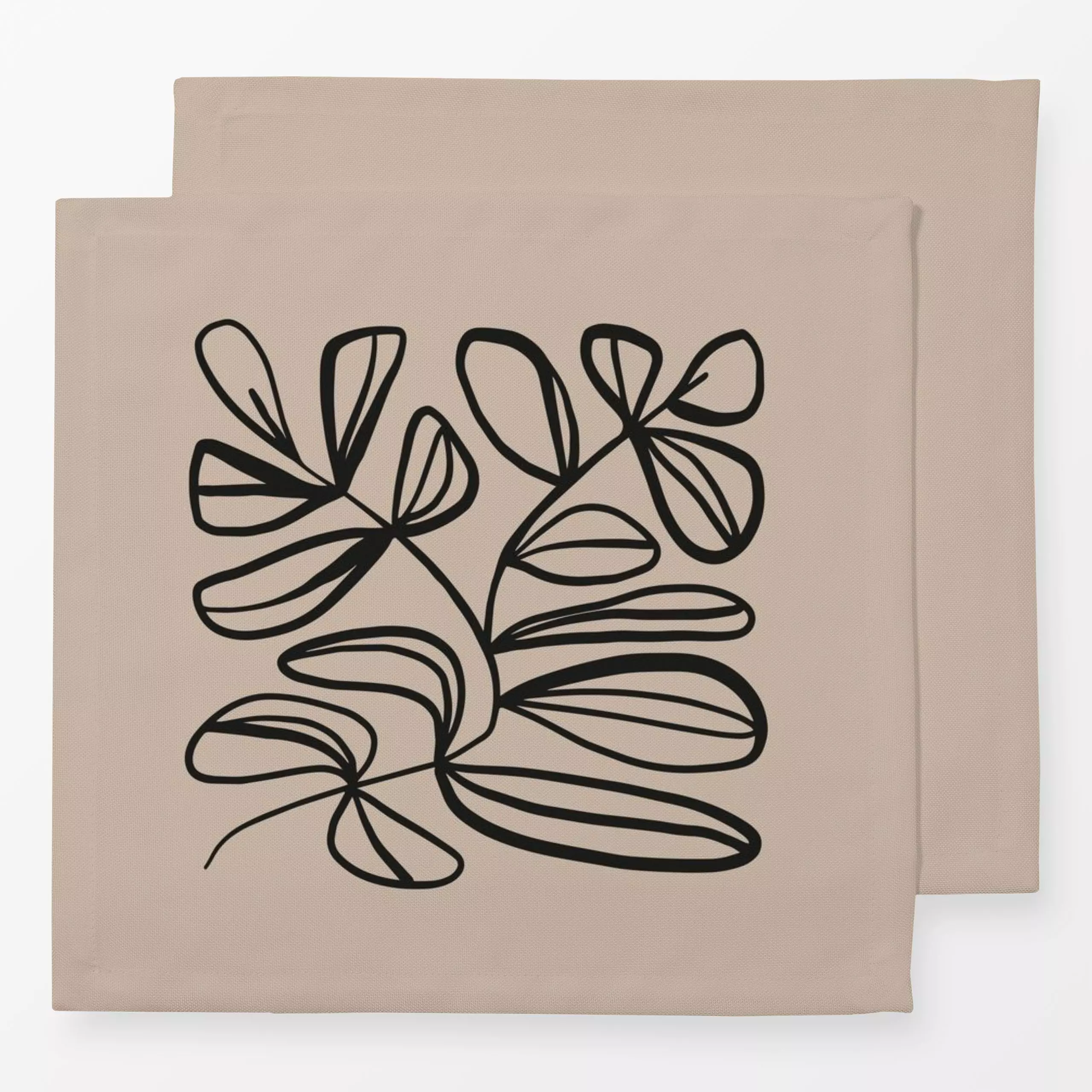 Servietten Branch Quader - Blumen & Florales - von „Kruth Design"; Muster, Zweig, Blätter, floral, Herbstdeko, outdoor, Gart...