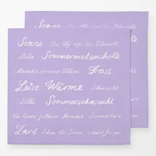 Servietten Typo Deutsch Lila