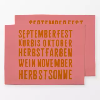 Tischset Spruchkissen Herbst Pink