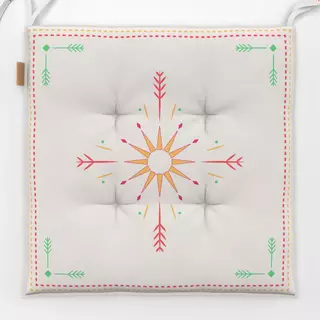 Sitzkissen Cool Boho Sun Ornaments creme