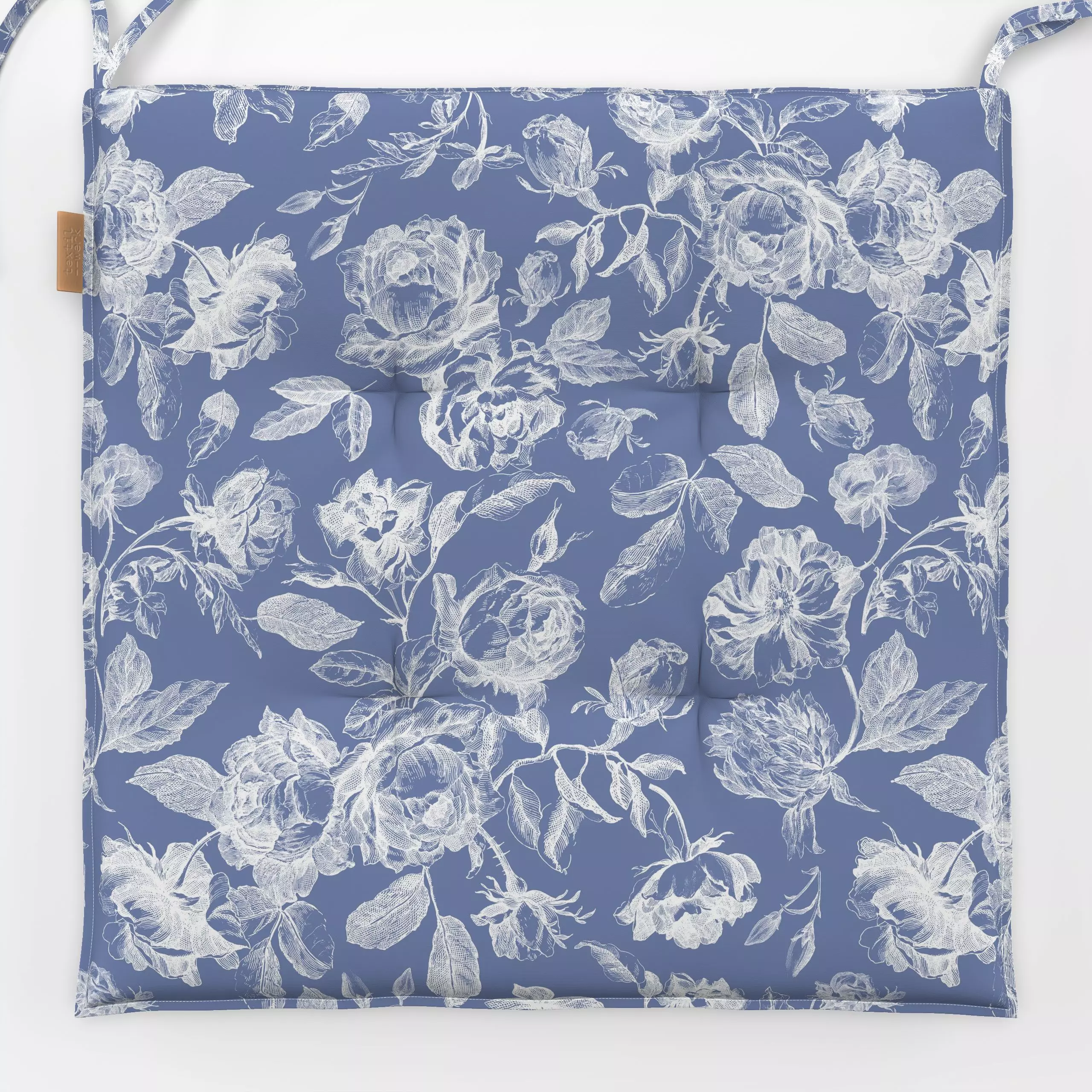Sitzkissen Weiße Rosen - Toile DeJouy - Blumen & Florales, Pflanzen & Botanik, Retro & Vintage - von „Uta Naumann"; Natur, s...
