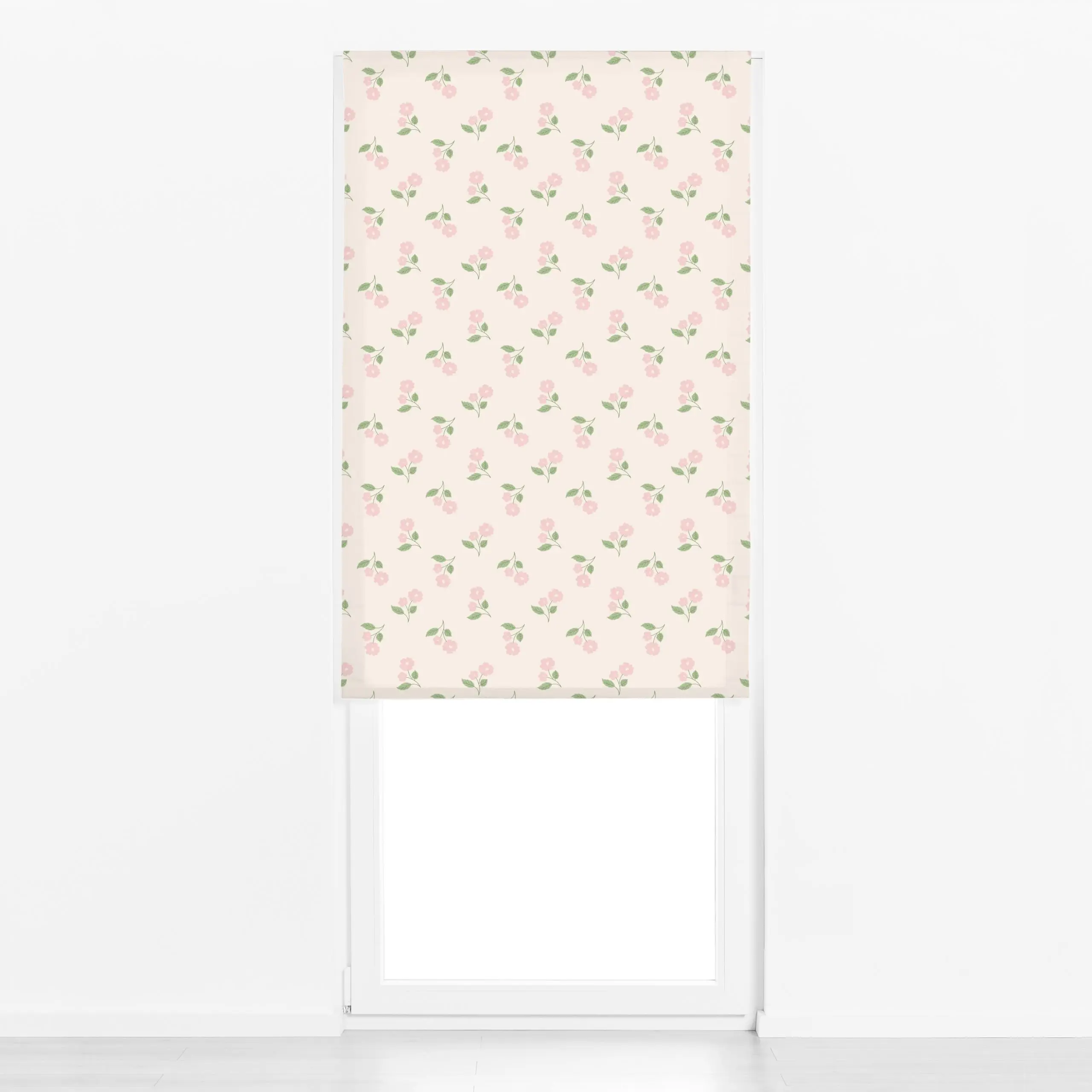 Raffrollo Midsommar Blümchen Rosa - Blumen & Florales, Frühling, Sommer - von „DEINKI"; rosa, Sommerblumen, romantisch, hand...