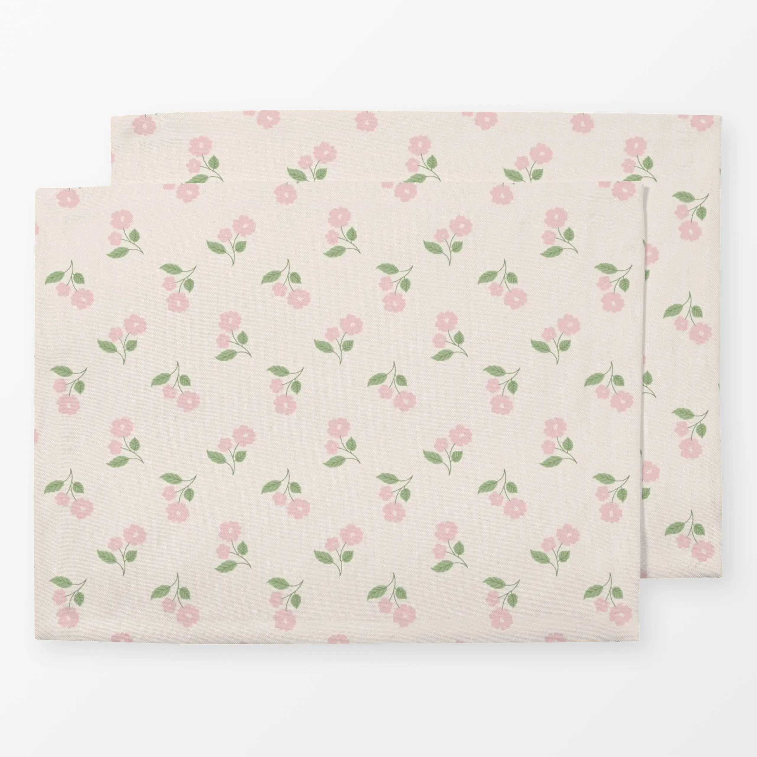 Tischset Midsommar Blümchen Rosa - Blumen & Florales, Frühling, Sommer - von „DEINKI"; rosa, Sommerblumen, romantisch, handg...