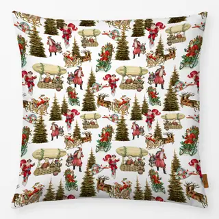 Kissen Der Weihnachtsmann auf Reisen