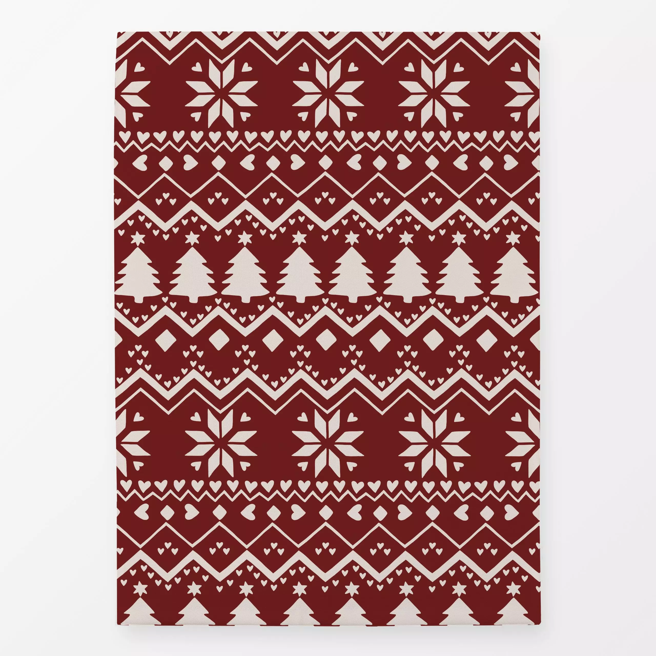 Geschirrtücher Weihnachtsmuster rot - Weihnachten - von „Studio Kesse"; Muster, Hygge, Weihnachten, Scandianvian, Nordic, We...