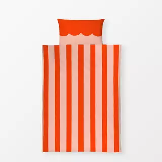 Bettwäsche Bogenkante Rosa & Rot