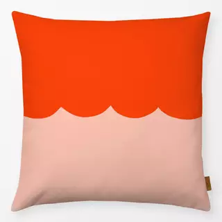 Kissen Bogenkante Rosa & Rot