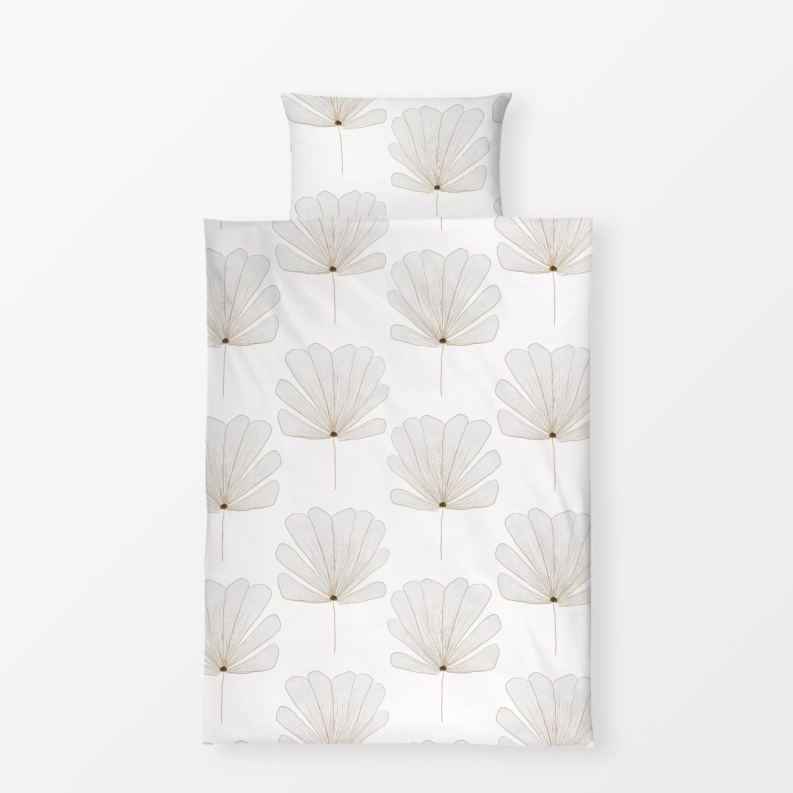 Bettwäsche Blossoms white - Blumen & Florales, Frühling - von „Julia Schumacher“; minimal, Kissen, Blüten, floral, Elegant, ...