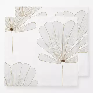 Servietten Blossoms white